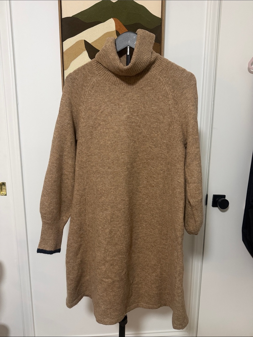 Hatley Camel Turtleneck Sweater Dress